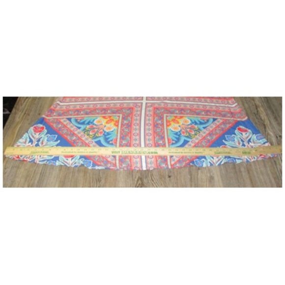 Flying Tomato Long Dress Size Small Floral Short Sleeves Multicolored Boho - Picture 8 of 11